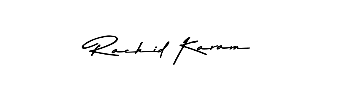 Rachid Karam stylish signature style. Best Handwritten Sign (Asem Kandis PERSONAL USE) for my name. Handwritten Signature Collection Ideas for my name Rachid Karam. Rachid Karam signature style 9 images and pictures png