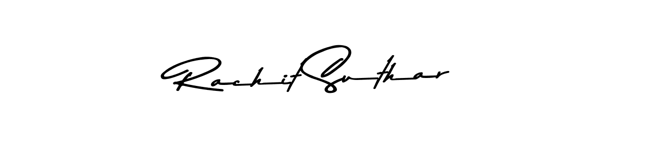 Rachit Suthar stylish signature style. Best Handwritten Sign (Asem Kandis PERSONAL USE) for my name. Handwritten Signature Collection Ideas for my name Rachit Suthar. Rachit Suthar signature style 9 images and pictures png