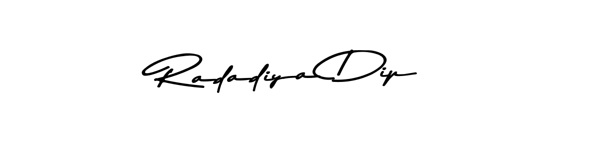 Use a signature maker to create a handwritten signature online. With this signature software, you can design (Asem Kandis PERSONAL USE) your own signature for name Radadiya Dip. Radadiya Dip signature style 9 images and pictures png