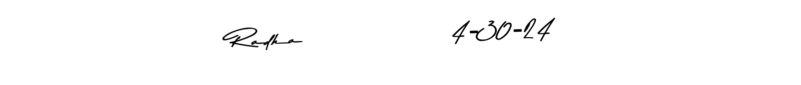 Once you've used our free online signature maker to create your best signature Asem Kandis PERSONAL USE style, it's time to enjoy all of the benefits that Radha                4-30-24 name signing documents. Radha                4-30-24 signature style 9 images and pictures png