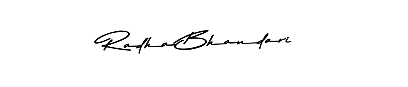 Make a short Radha Bhandari signature style. Manage your documents anywhere anytime using Asem Kandis PERSONAL USE. Create and add eSignatures, submit forms, share and send files easily. Radha Bhandari signature style 9 images and pictures png