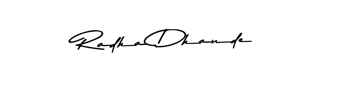 It looks lik you need a new signature style for name Radha Dhande. Design unique handwritten (Asem Kandis PERSONAL USE) signature with our free signature maker in just a few clicks. Radha Dhande signature style 9 images and pictures png