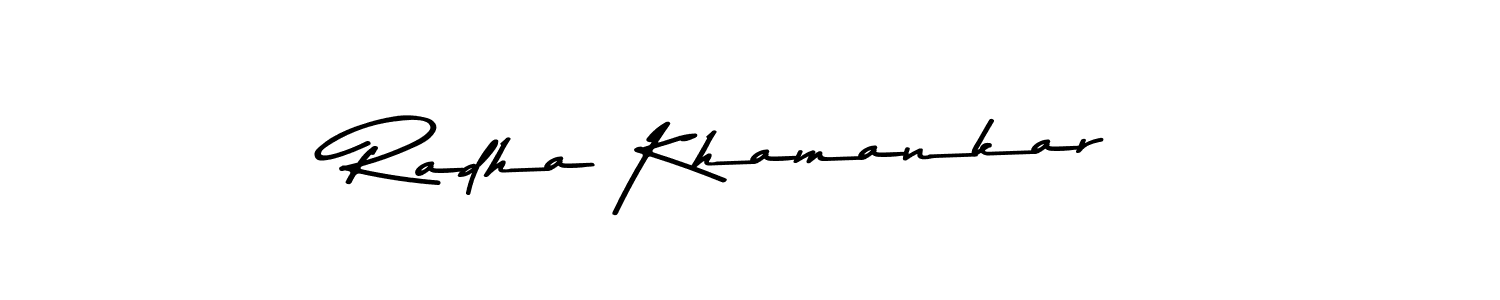 Use a signature maker to create a handwritten signature online. With this signature software, you can design (Asem Kandis PERSONAL USE) your own signature for name Radha Khamankar. Radha Khamankar signature style 9 images and pictures png