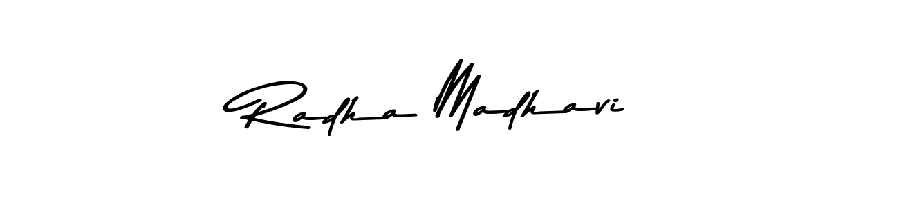 Use a signature maker to create a handwritten signature online. With this signature software, you can design (Asem Kandis PERSONAL USE) your own signature for name Radha Madhavi. Radha Madhavi signature style 9 images and pictures png
