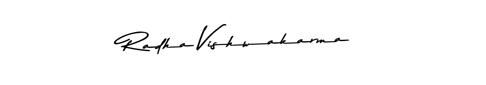 Design your own signature with our free online signature maker. With this signature software, you can create a handwritten (Asem Kandis PERSONAL USE) signature for name Radha Vishwakarma. Radha Vishwakarma signature style 9 images and pictures png