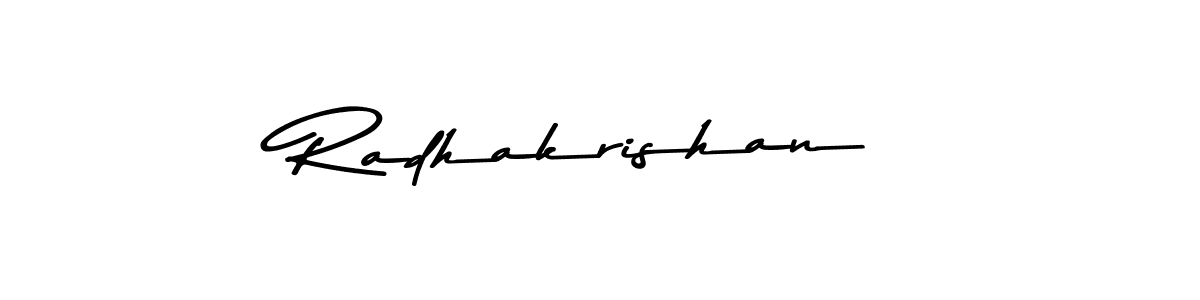 How to make Radhakrishan name signature. Use Asem Kandis PERSONAL USE style for creating short signs online. This is the latest handwritten sign. Radhakrishan signature style 9 images and pictures png