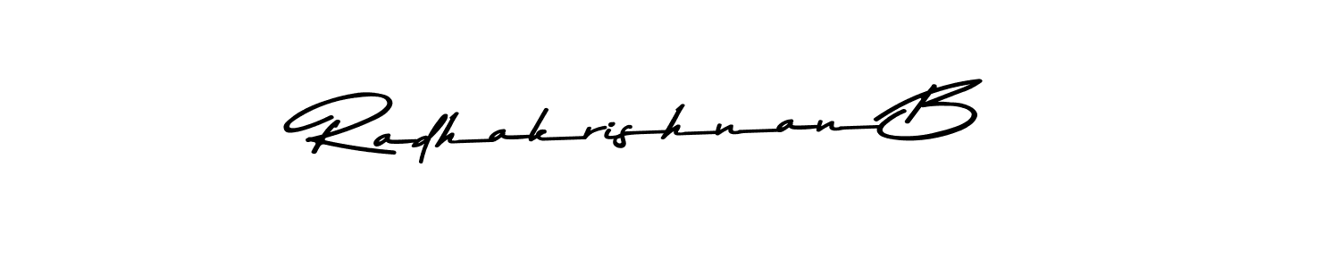 Asem Kandis PERSONAL USE is a professional signature style that is perfect for those who want to add a touch of class to their signature. It is also a great choice for those who want to make their signature more unique. Get Radhakrishnan B name to fancy signature for free. Radhakrishnan B signature style 9 images and pictures png