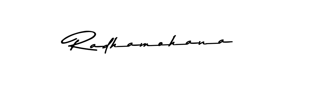 Create a beautiful signature design for name Radhamohana. With this signature (Asem Kandis PERSONAL USE) fonts, you can make a handwritten signature for free. Radhamohana signature style 9 images and pictures png