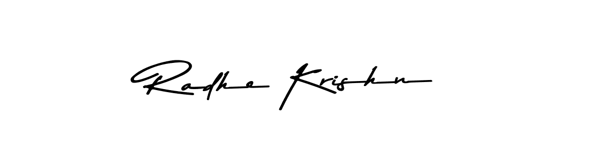 Make a beautiful signature design for name Radhe Krishn. With this signature (Asem Kandis PERSONAL USE) style, you can create a handwritten signature for free. Radhe Krishn signature style 9 images and pictures png