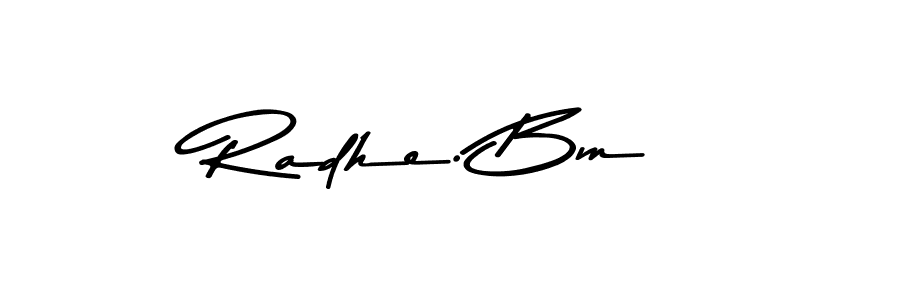 The best way (Asem Kandis PERSONAL USE) to make a short signature is to pick only two or three words in your name. The name Radhe. Bm include a total of six letters. For converting this name. Radhe. Bm signature style 9 images and pictures png