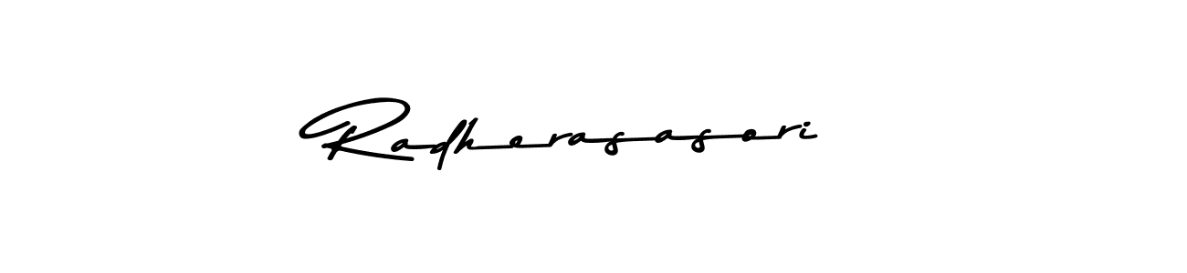 Also we have Radherasasori name is the best signature style. Create professional handwritten signature collection using Asem Kandis PERSONAL USE autograph style. Radherasasori signature style 9 images and pictures png