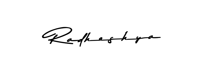 Radheshya stylish signature style. Best Handwritten Sign (Asem Kandis PERSONAL USE) for my name. Handwritten Signature Collection Ideas for my name Radheshya. Radheshya signature style 9 images and pictures png