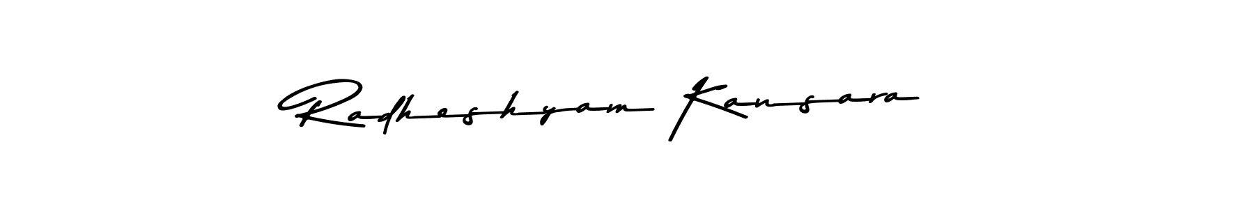 Also we have Radheshyam Kansara name is the best signature style. Create professional handwritten signature collection using Asem Kandis PERSONAL USE autograph style. Radheshyam Kansara signature style 9 images and pictures png