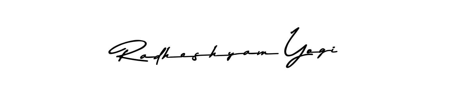 How to make Radheshyam Yogi name signature. Use Asem Kandis PERSONAL USE style for creating short signs online. This is the latest handwritten sign. Radheshyam Yogi signature style 9 images and pictures png