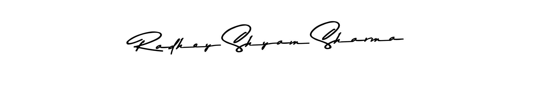 Design your own signature with our free online signature maker. With this signature software, you can create a handwritten (Asem Kandis PERSONAL USE) signature for name Radhey Shyam Sharma. Radhey Shyam Sharma signature style 9 images and pictures png