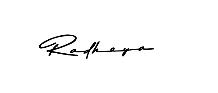 Design your own signature with our free online signature maker. With this signature software, you can create a handwritten (Asem Kandis PERSONAL USE) signature for name Radheya. Radheya signature style 9 images and pictures png