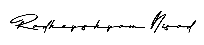Make a beautiful signature design for name Radheyshyam Nisad. Use this online signature maker to create a handwritten signature for free. Radheyshyam Nisad signature style 9 images and pictures png
