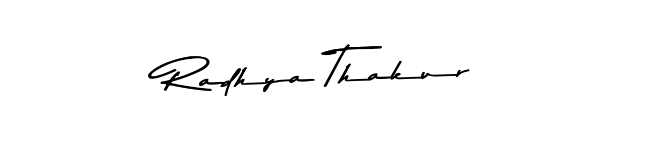 This is the best signature style for the Radhya Thakur name. Also you like these signature font (Asem Kandis PERSONAL USE). Mix name signature. Radhya Thakur signature style 9 images and pictures png