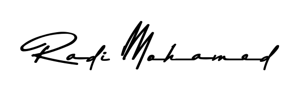 You should practise on your own different ways (Asem Kandis PERSONAL USE) to write your name (Radi Mohamed) in signature. Don't let someone else do it for you. Radi Mohamed signature style 9 images and pictures png