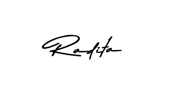 Use a signature maker to create a handwritten signature online. With this signature software, you can design (Asem Kandis PERSONAL USE) your own signature for name Radita. Radita signature style 9 images and pictures png