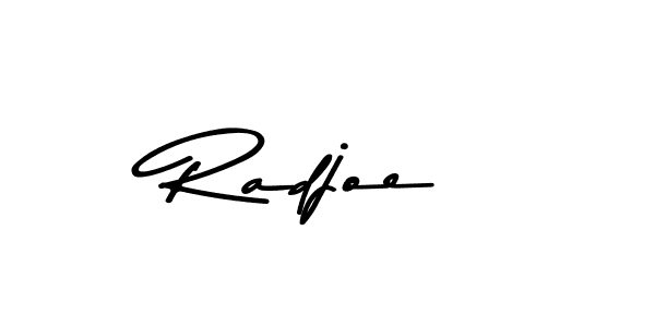 Design your own signature with our free online signature maker. With this signature software, you can create a handwritten (Asem Kandis PERSONAL USE) signature for name Radjoe. Radjoe signature style 9 images and pictures png