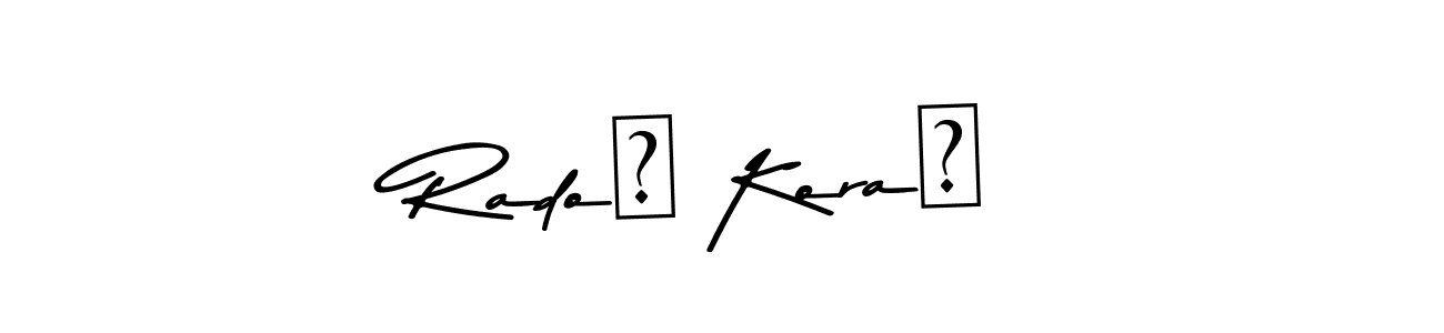 Make a beautiful signature design for name Radoš Korać. With this signature (Asem Kandis PERSONAL USE) style, you can create a handwritten signature for free. Radoš Korać signature style 9 images and pictures png