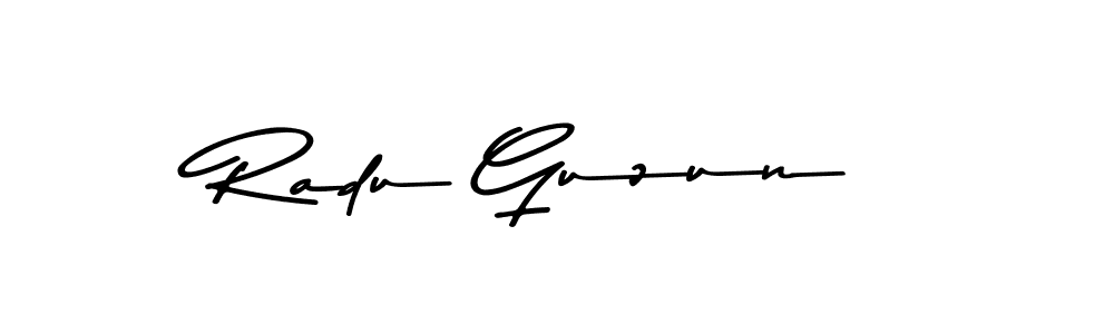 Make a beautiful signature design for name Radu Guzun. With this signature (Asem Kandis PERSONAL USE) style, you can create a handwritten signature for free. Radu Guzun signature style 9 images and pictures png