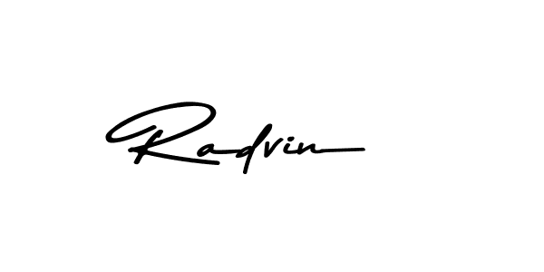 Create a beautiful signature design for name Radvin. With this signature (Asem Kandis PERSONAL USE) fonts, you can make a handwritten signature for free. Radvin signature style 9 images and pictures png