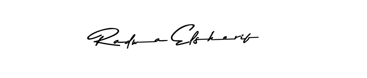 Create a beautiful signature design for name Radwa Elsherif. With this signature (Asem Kandis PERSONAL USE) fonts, you can make a handwritten signature for free. Radwa Elsherif signature style 9 images and pictures png