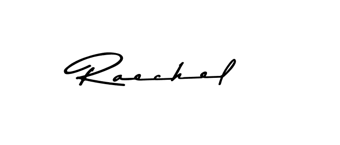 How to make Raechel name signature. Use Asem Kandis PERSONAL USE style for creating short signs online. This is the latest handwritten sign. Raechel signature style 9 images and pictures png