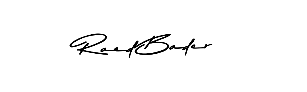 How to make Raed Bader name signature. Use Asem Kandis PERSONAL USE style for creating short signs online. This is the latest handwritten sign. Raed Bader signature style 9 images and pictures png