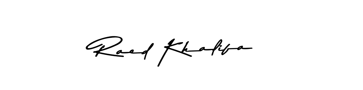 Raed Khalifa stylish signature style. Best Handwritten Sign (Asem Kandis PERSONAL USE) for my name. Handwritten Signature Collection Ideas for my name Raed Khalifa. Raed Khalifa signature style 9 images and pictures png
