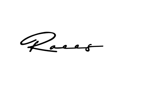 Use a signature maker to create a handwritten signature online. With this signature software, you can design (Asem Kandis PERSONAL USE) your own signature for name Raees. Raees signature style 9 images and pictures png