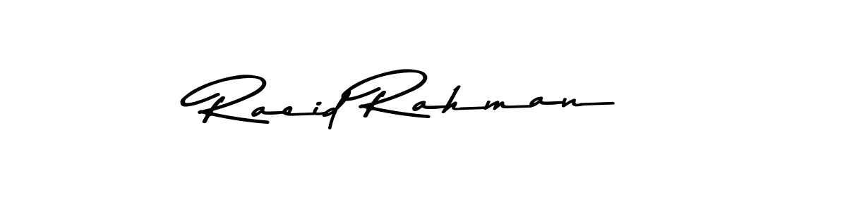 Raeid Rahman stylish signature style. Best Handwritten Sign (Asem Kandis PERSONAL USE) for my name. Handwritten Signature Collection Ideas for my name Raeid Rahman. Raeid Rahman signature style 9 images and pictures png