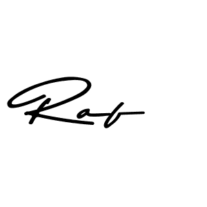 Use a signature maker to create a handwritten signature online. With this signature software, you can design (Asem Kandis PERSONAL USE) your own signature for name Raf. Raf signature style 9 images and pictures png