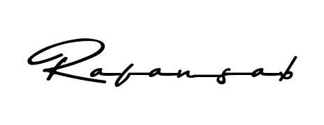 Designed for modern professionals: Rafansab name signature crafted with Asem Kandis PERSONAL USE script. Ready for digital PDF workflows. Rafansab signature style 9 images and pictures png