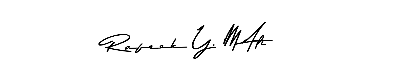 Use a signature maker to create a handwritten signature online. With this signature software, you can design (Asem Kandis PERSONAL USE) your own signature for name Rafeek Y. M Ali. Rafeek Y. M Ali signature style 9 images and pictures png