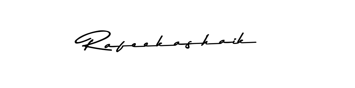 How to make Rafeekashaik name signature. Use Asem Kandis PERSONAL USE style for creating short signs online. This is the latest handwritten sign. Rafeekashaik signature style 9 images and pictures png