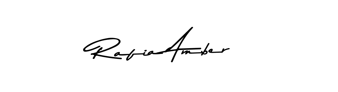 Make a beautiful signature design for name Rafia Amber. With this signature (Asem Kandis PERSONAL USE) style, you can create a handwritten signature for free. Rafia Amber signature style 9 images and pictures png