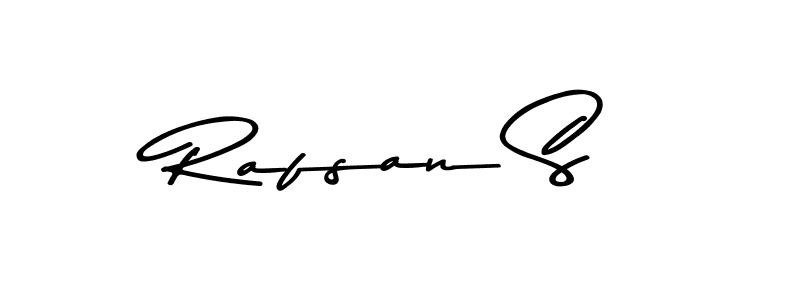 Make a beautiful signature design for name Rafsan S. With this signature (Asem Kandis PERSONAL USE) style, you can create a handwritten signature for free. Rafsan S signature style 9 images and pictures png