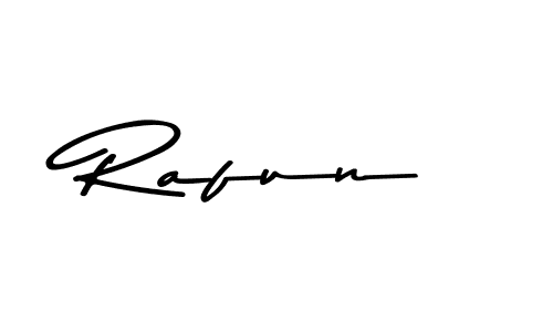 Use a signature maker to create a handwritten signature online. With this signature software, you can design (Asem Kandis PERSONAL USE) your own signature for name Rafun. Rafun signature style 9 images and pictures png