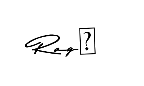 How to make Ragع name signature. Use Asem Kandis PERSONAL USE style for creating short signs online. This is the latest handwritten sign. Ragع signature style 9 images and pictures png