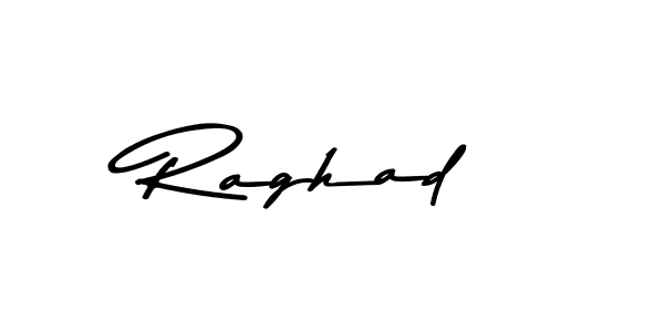 Make a beautiful signature design for name Raghad. With this signature (Asem Kandis PERSONAL USE) style, you can create a handwritten signature for free. Raghad signature style 9 images and pictures png