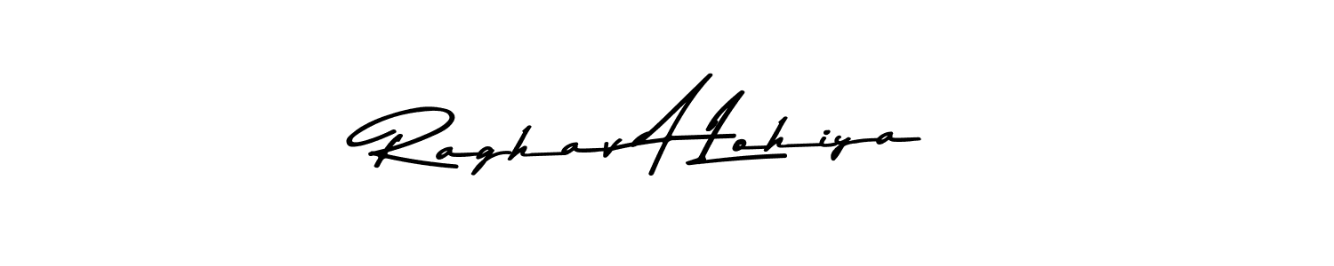 Also You can easily find your signature by using the search form. We will create Raghav A Lohiya name handwritten signature images for you free of cost using Asem Kandis PERSONAL USE sign style. Raghav A Lohiya signature style 9 images and pictures png