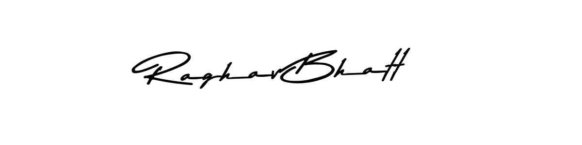 Make a beautiful signature design for name Raghav Bhatt. With this signature (Asem Kandis PERSONAL USE) style, you can create a handwritten signature for free. Raghav Bhatt signature style 9 images and pictures png