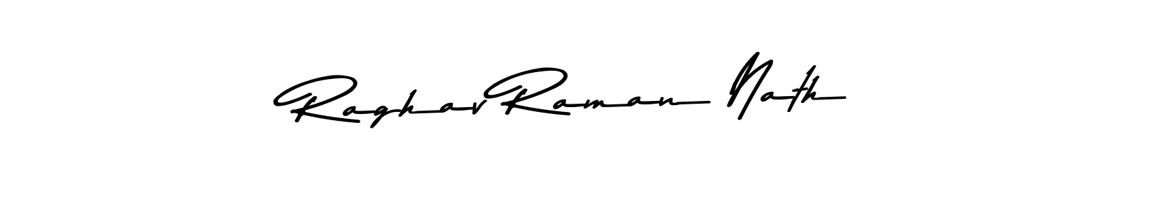 Make a beautiful signature design for name Raghav Raman Nath. With this signature (Asem Kandis PERSONAL USE) style, you can create a handwritten signature for free. Raghav Raman Nath signature style 9 images and pictures png