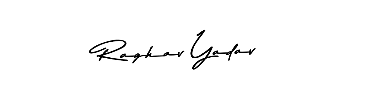 How to make Raghav Yadav name signature. Use Asem Kandis PERSONAL USE style for creating short signs online. This is the latest handwritten sign. Raghav Yadav signature style 9 images and pictures png