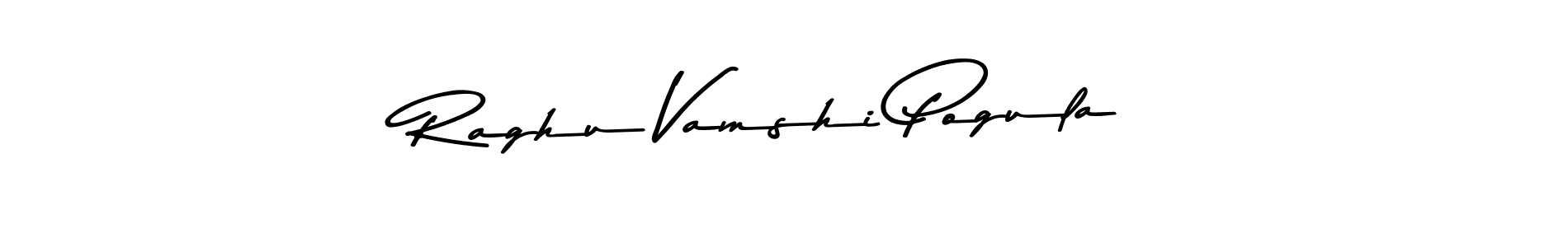 Design your own signature with our free online signature maker. With this signature software, you can create a handwritten (Asem Kandis PERSONAL USE) signature for name Raghu Vamshi Pogula. Raghu Vamshi Pogula signature style 9 images and pictures png