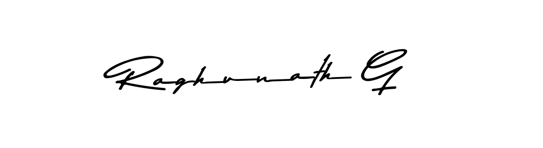 Make a beautiful signature design for name Raghunath G. With this signature (Asem Kandis PERSONAL USE) style, you can create a handwritten signature for free. Raghunath G signature style 9 images and pictures png