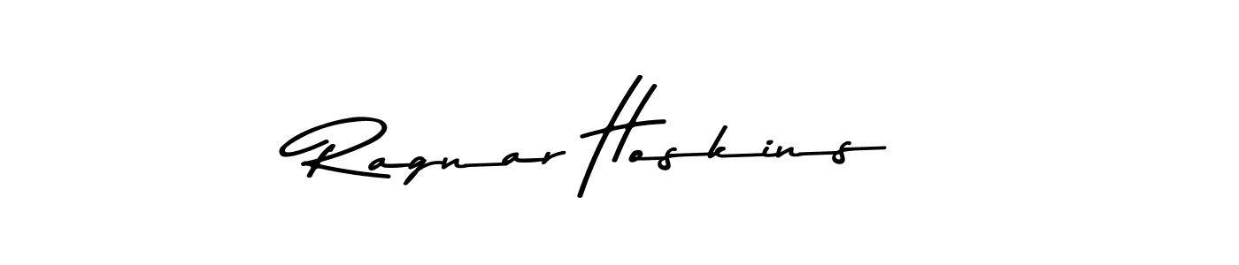 How to make Ragnar Hoskins name signature. Use Asem Kandis PERSONAL USE style for creating short signs online. This is the latest handwritten sign. Ragnar Hoskins signature style 9 images and pictures png